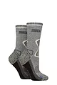 Women's 2 Pair Storm Bloc with BlueGuard Wool Blend Socks - Stone / Charcoal