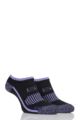 Ladies 2 Pair Storm Bloc with BlueGuard Ankle Trainer Socks - Purple