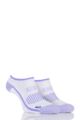 Ladies 2 Pair Storm Bloc with BlueGuard Ankle Trainer Socks - White