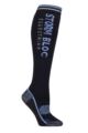 Women's 1 Pair Storm Bloc BlueGuard Patterdale Plain Patterned and Argyle Cotton Long Leg  Equestrian Socks - Logo Navy / Blue