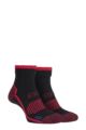 Mens 2 Pair Storm Bloc with BlueGuard Ankle High Walking Socks - Black