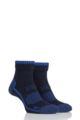 Mens 2 Pair Storm Bloc with BlueGuard Ankle High Walking Socks - Navy