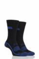 Mens 2 Pair Storm Bloc with BlueGuard Sports Crew Socks - Black