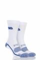 Mens 2 Pair Storm Bloc with BlueGuard Sports Crew Socks - White