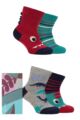 Babies and Kids 4 Pair Thought Deano Bamboo Dinosaur Gift Boxed Socks - Multi Baby