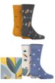 Kids 4 Pair Thought Zephyr Organic Cotton Space Gift Boxed Socks - Multi