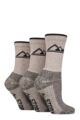 Women's 3 Pair Storm Bloc Cotton Luxury Heavy Cushion Boot Socks - Stone / Black