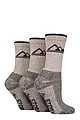 Women's 3 Pair Storm Bloc Cotton Luxury Heavy Cushion Boot Socks - Stone / Black