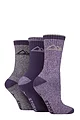 Women's 3 Pair Storm Bloc Cotton Marl Boot Socks - Violet / Purple