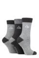 Ladies 3 Pair Storm Bloc Poly Blend Cushioned Boot Socks - Charcoal / Grey