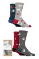 Mens 4 Pair Thought Talton Christmas Organic Cotton Gift Boxed Socks - Assorted