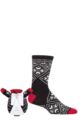 Mens 1 Pair Thought Hector Christmas Jumper Organic Cotton Gift Bagged Socks - Grey