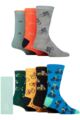Mens 7 Pair Thought Bamboo and Organic Cotton Bike Gift Boxed Socks - Assorted