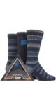 Mens 3 Pair Storm Bloc Triangle Gift Boxed Socks - Navy