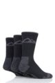 Mens 3 Pair Storm Bloc Luxury Boot Socks - Black / Grey
