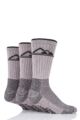 Mens 3 Pair Storm Bloc Luxury Boot Socks - Stone / Black