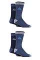 Mens 4 Pair Storm Bloc Performance Boot Socks - Navy  /  Blue  /  Turquoise