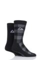 Mens 2 Pair Storm Bloc Thermal Boot Socks - Black / Charcoal