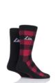 Mens 2 Pair Storm Bloc Thermal Boot Socks - Black / Red