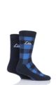 Mens 2 Pair Storm Bloc Thermal Boot Socks - Navy / Blue