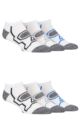 Mens 6 Pair Storm Bloc Performance Trainer Socks - White