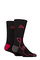 Mens 2 Pair Storm Bloc Bamboo Boot Socks - Black / Red