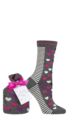 Ladies 1 Pair Thought Rosa Heart Bamboo and Organic Cotton Gift Bagged Socks - Grey