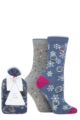 Ladies 2 Pair Thought Harlene Snowglobe Bamboo and Organic Cotton Gift Bagged Socks - Assorted