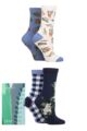 Women's 4 Pair Thought Granger Organic Cotton Gardening Gift Boxed Socks - Multi