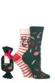 Ladies 2 Pair Thought Joya Christmas Sweets Bamboo Gift Bagged Socks - Multi