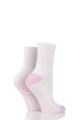 Ladies 2 Pair Elle Sport Yoga Socks - Fresh Pink