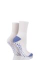 Ladies 2 Pair Elle Sport Yoga Socks - Peace Blue