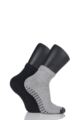 Ladies 2 Pair Elle Sport Toeless Yoga Socks - Black / Grey