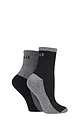 Women's 2 Pair Elle Sports Cushioned Ankle Socks - Black
