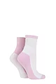Women's 2 Pair Elle Sports Cushioned Ankle Socks - Fresh Pink