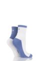 Ladies 2 Pair Elle Sports Cushioned Ankle Socks - Peace Blue