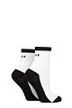 Women's 2 Pair Elle Sports Cushioned Ankle Socks - White / Black