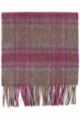 Mens and Ladies Great & British Knitwear Made In Scotland Check 100% Cashmere Scarf - Brown / Red