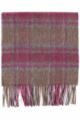 Mens and Women's Great & British Knitwear Made In Scotland Check 100% Cashmere Scarf - Brown / Red