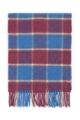 Mens and Women's Great & British Knitwear Made In Scotland Check 100% Cashmere Scarf - Red & Bright Blue