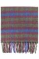 Mens and Women's Great & British Knitwear Made In Scotland Check 100% Cashmere Scarf - Olive