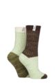 Women's 2 Pair Elle Chunky Ribbed Boot Socks - Forager