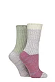 Women's 2 Pair Elle Chunky Ribbed Boot Socks - Soft Pastel