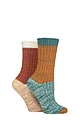 Women's 2 Pair Elle Chunky Ribbed Boot Socks - Marmalade