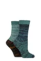 Women's 2 Pair Elle Chunky Ribbed Boot Socks - Storm