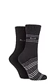 Women's 2 Pair Elle Wool Mix Brushed Inside Boot Socks - Black