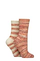 Women's 2 Pair Elle Soft Stripe Boot Socks - Wild Poppy