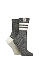 Women's 2 Pair Elle Soft Ribbed Boot Socks - Black