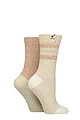 Women's 2 Pair Elle Soft Ribbed Boot Socks - Classic Beige