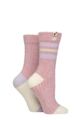Women's 2 Pair Elle Soft Ribbed Boot Socks - Soft Pastel